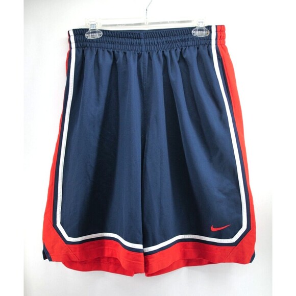 Nike Basketball Shorts Size Large ‎ Blue Red White - Picture 1 of 10